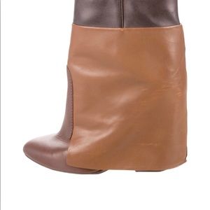 Givenchy Shark Wedge Bootie, Dual Brown, Tonal
